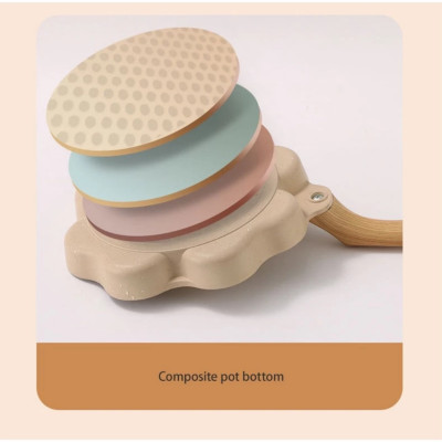  Chảo đá tình yêu chia 4 ngăn chống dính -chảo đá chiên trứng cán gỗ dùng cho bếp từ,ga,hồng ngoại - HÀNG CHÍNH HÃNG MINIIN