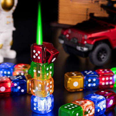 Vỏ Hột Quẹt Bật Lửa Khè Gas N-111 Hình 4 Viên Xúc Xắc Xí Ngầu Lộ Thiên Khò 1 Tia Xanh Cực Đẹp