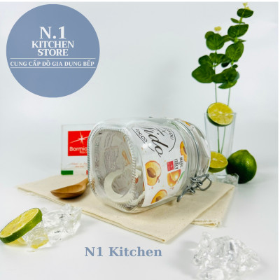 Hũ thủy tinh nắp cài kín hơi Fido 750ml Bormioli Rocco Ý - Hàng chính hãng