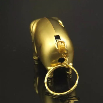 Vỏ Hột Quẹt Bật Lửa Gas Móc Khóa Hình Con Heo Vàng Đẹp Độc Lạ Dùng Gas Cao Cấp