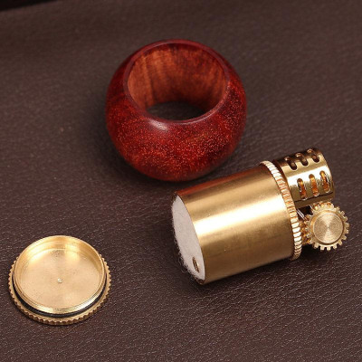 Vỏ Hột Quẹt Bật Lửa Xăng Đá Zorro Z583 Thiết Kế Tròn Nhỏ Gọn Tiện Lợi, Ốp Gỗ Cao Cấp - Dùng Xăng Bấc Đá