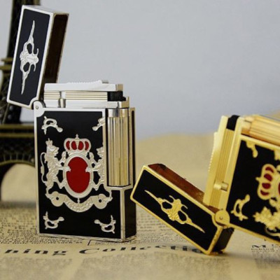 Vỏ Hột Quẹt Bật Lửa  Upon D13 Họa Tiết Sơn Mài Vương Miệng Hoàng Gia - Dùng Ga Đá Cao Cấp