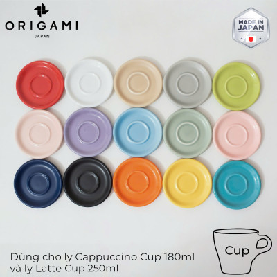 Đĩa sứ Origami Cappuccino Latte Saucer 147mm