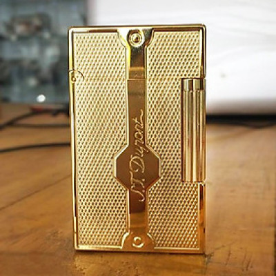 Vỏ Hột Quẹt Bật Lửa Upon D45V Họa Tiết Ô Vuông Nhỏ Khắc Chữ S.t Upon - Dùng Ga Đá Cao Cấp