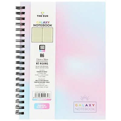 Sổ Lò Xo Bìa Cứng Galaxy B6 - Kẻ Ngang - 160 Trang 80gsm - The Sun 02
