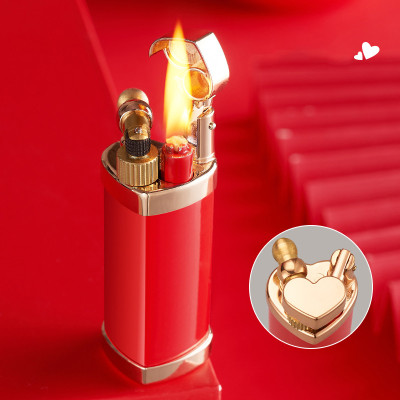 Vỏ Hột Quẹt Bật Lửa Xăng Đá Yubang Love Hình Trái Tim Cực Đẹp Nắp Giữ Xăng Tốt - Nhiều Màu