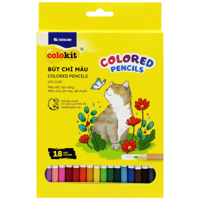 Hộp 18 Bút Chì Màu Colored Pencils - Colokit CPC-C037