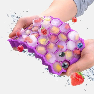 Khay làm đá bằng silicone có nắp 37 viên - HENRYSA