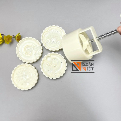 Khuôn Trung Thu 4 mặt HOA VĂN hình CHIM PHƯỢNG HOÀNG LỬA. Dụng cụ làm bánh tạo hình 3D Sắc Nét - 200gr - > 250gr. Chuyên