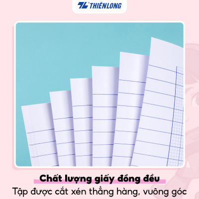 Combo 5/10 Tập học sinh Thiên Long 96 trang 4 ô ly vuông 2mm 100gsm TP-NB061/AK - Vở học sinh Akooland dày, thiết kế đẹp