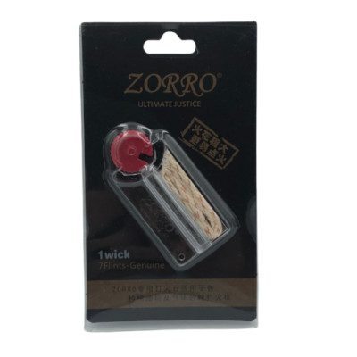 Combo Vỉ đá 7 viên+bấc Zorron dùng cho vỏ hộp quẹt bật lửa xăng đá