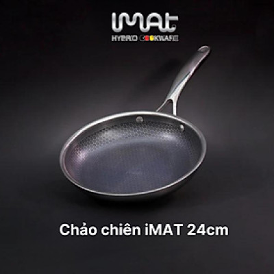 Hàng chính hãng: Chảo chiên inox chống dính iMat Hybrid đủ các cỡ 20|24|26|28|30cm, chiên, áp chảo...