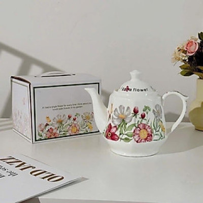 Ấm trà sứ Mùa Xuân Vintage 1 Lít Hàng chính hãng