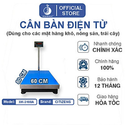 Cân Bàn Điện Tử XK3108A - Mặt Bàn Cân 600x800MM - Đầu Chống Nước