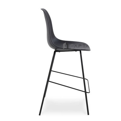 Ghế quầy bar nhựa chân sắt CB DSW2-S Nội thất Capta Ghế bar chân cố định lưng tựa cao cho nhà hàng cafe Ghế quầy thuốc chân cao 75 cm Plastic bar stool