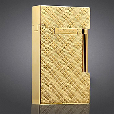Vỏ Hột Quẹt Bật Lửa Ga Đá Upon Họa Tiết Ô Vuông D47V Màu Vàng - Dùng Gas Đá Cao Cấp