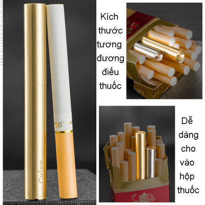 Vỏ Hộp Quẹt Bật Lửa Xăng Đá CF-045 Kiểu Dáng Nhị Khúc Siêu Nhỏ - Vàng