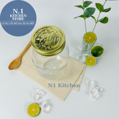 Hũ thủy tinh nắp vặn 1500ml Quattro Invetro Ý - Hàng Chính Hãng