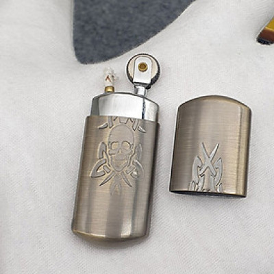 Vỏ Hột Quẹt Bật Lửa xăng đá Honest BCZ 156 thiết kế nhỏ gọn tiện dụng - dùng xăng bấc đá cao cấp ( giao màu ngẫu nhiên )