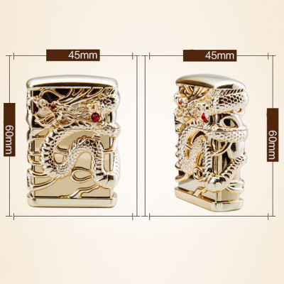 Vỏ Hột Quẹt Bật Lửa Xăng Đá Zorro Z91299A Thiết Kế Họa Tiết Rồng Quận 4 Mặt Ôm Ngọc Đỏ May Mắn -KHÔNG XĂNG