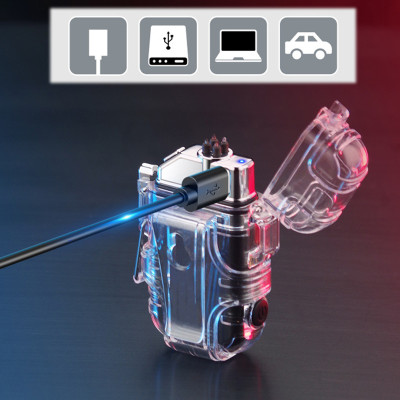 Vỏ Hột Quẹt Bật Lửa Sạc Điện Cổng USB Hojon F33 Plasma 2 Tia Chống Nước Tiêu Chuẩn IP56 Kiêm Đèn Pin Siêu Sáng 3 Chế Độ - Nhiều Màu