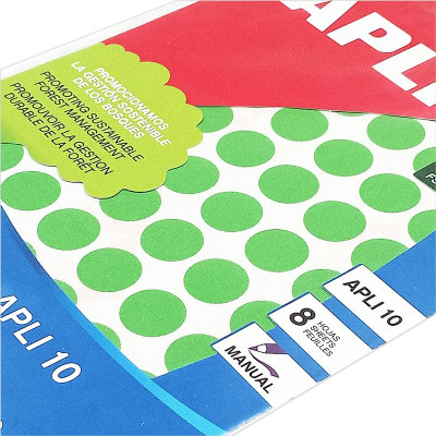 Nhãn Dán Xanh Lá 10 Miếng 13 APLI - 2737