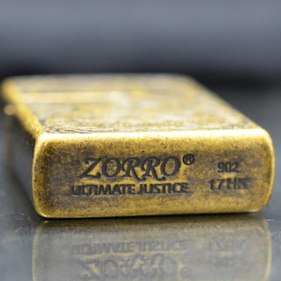 Vỏ Hột Quẹt Bật Lửa Xăng Đá Zorro Z91235 Họa Tiết Phật May Mắn sang trọng - Dùng Xăng Bấc Đá