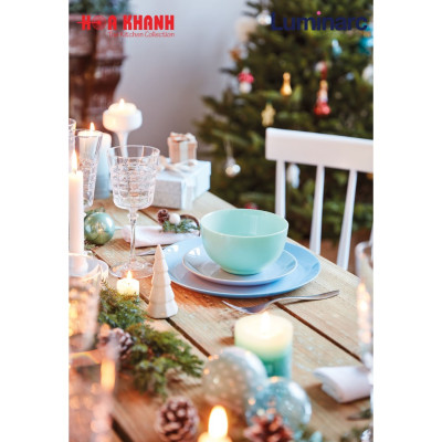 Tô Thủy Tinh Luminarc Diwali Light Turquoise 14,5cm đựng thức ăn, kháng vỡ, cường lực - Bộ 3 cái - P2016