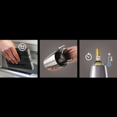 Vacu Vin - Bình giữ mát rượu màu bạc