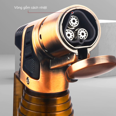 Vỏ Hột Quẹt Bật Lửa Gas Honest BCZ-779 Khò 3 Tia Cực Mạnh, Nhìn Thấy Lượng Gas Bên Trong - Nhiều Màu
