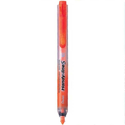 Bút Dạ Quang Pentel Handy- Lines Đầu Bấm SXS15 (New) - Màu Cam