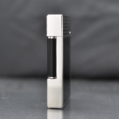 Vỏ Hột Quẹt Bật Lửa Upon D143T Sơn Mài Đen Họa Tiết Kim Cương - Dùng Gas Đá Cao Cấp