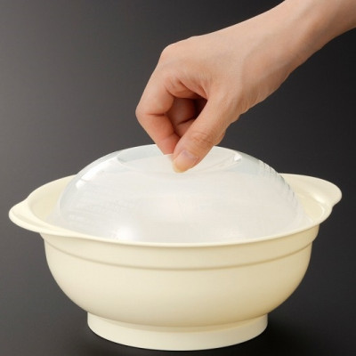 Bát tô dùng trong lò vi sóng 1200ml, kèm nắp nhựa được thiết kế khít giúp thức ăn không bị tiếp xúc với không khí - nội địa Nhật Bản