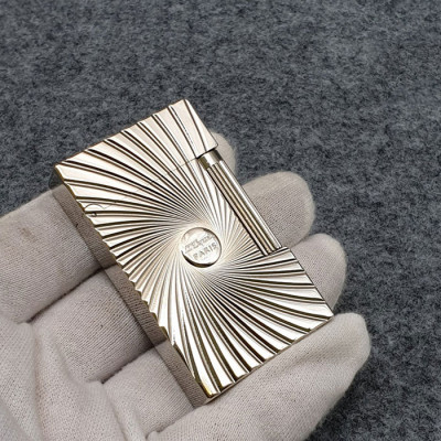 Vỏ Hột Quẹt Bật Lửa Upon Gas Đá D105T Họa Tiết Hoa Văn Vòng Xoáy Đồng Tâm Đẹp Độc Lạ - Dùng Gas Đá Cao Cấp