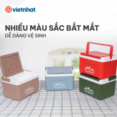 Phích vuông thái 2.3L 3932, Phích mini giữ nhiệt tiện lợi, Phích Đá giữ nhiệt lên đến 8h, Phích Đá Giữ Nhiệt Văn Phòng Việt Nhật cao cấp - Hàng Việt Nam
