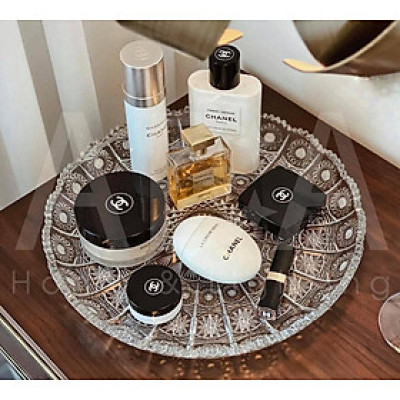 Đĩa pha lê mài Bohemia đường kính 35,5cm Hàng chính hãng