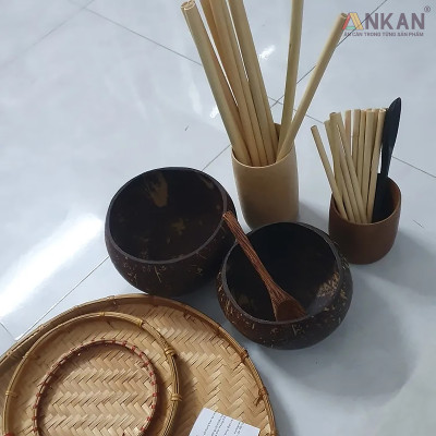 Ống hút tre 24cm tái sử dụng dùng cho ly cao, nước ép, sinh tố