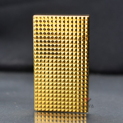 Vỏ Hột Quẹt Bật Lửa Xăng Đá Upon DX01 Họa Tiết Ô Vuông Nổi 3D Đẹp Độc Lạ - Dùng Xăng Bấc Đá Cao Cấp