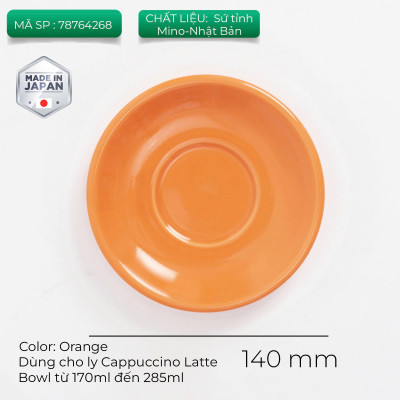 Đĩa sứ Origami Cappuccino Latte Bowl Saucer 140mm