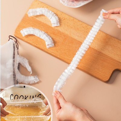 Set 100 màng bọc thực phẩm túi gấu Màng bọc thực phẩm PE có chun bọc đồ ăn co giãn tái sử dụng GD435-MangBocTP - Hàng loại 1 chính hãng MINIIN