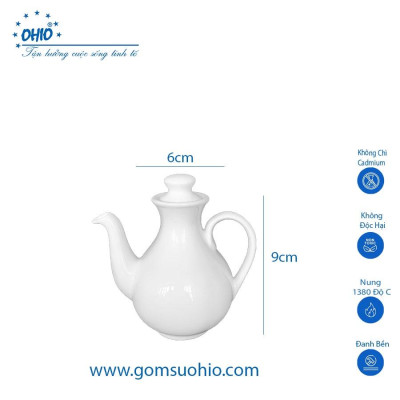 Bình Mắm Sứ Trắng OHIO