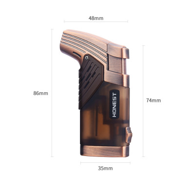 Vỏ Hột Quẹt Bật Lửa Gas Honest BCZ-776 Khò Mỏ Vịt 2 Tia Mạnh Mẽ, Có Đục Tiện Lợi - Nhiều Màu