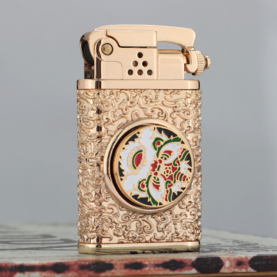 Vỏ Hột Quẹt Bật Lửa Xăng Đá Zorro Z602-105 Họa Tiết Vòng Xoáy Roulette Kỳ Lân Cực Độc