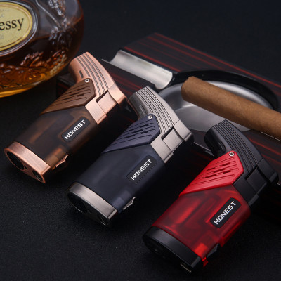 Vỏ Hột Quẹt Bật Lửa Gas Honest BCZ-776 Khò Mỏ Vịt 2 Tia Mạnh Mẽ, Có Đục Tiện Lợi - Nhiều Màu