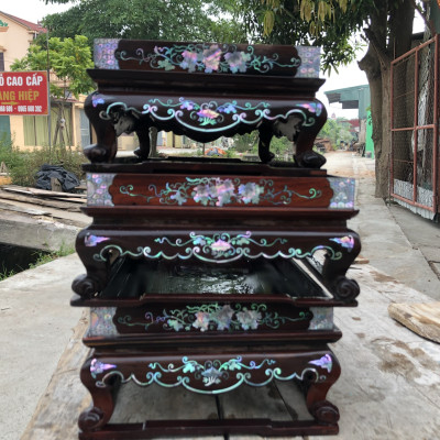 Khay trà gỗ trắc khảm ốc singgapore kt 22×35cm