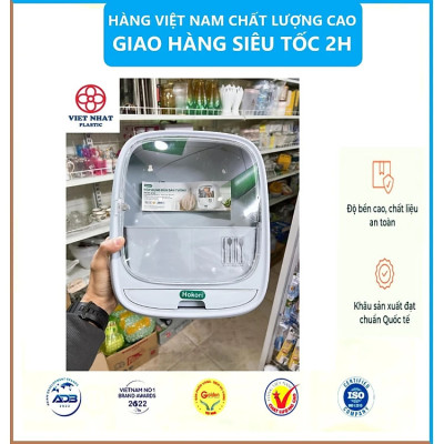 Hộp Đựng Đũa Thìa Dán Tường HOKORI - Hộp Đựng Đũa Thìa Bốn Ngăn Tiện Dụng Có Nắp Đậy, Dán Tường Siêu Chắc Chắn , Có Thể Bắt Vít Cho Tường Sơn - Hàng Việt Nam