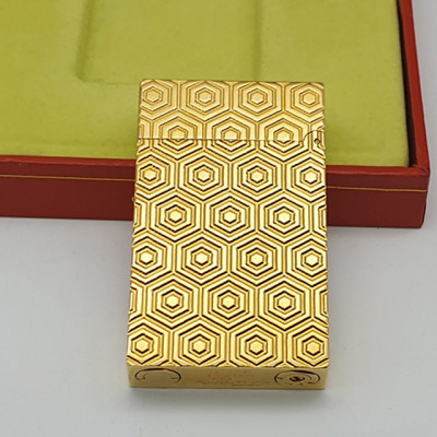 Vỏ Hột Quẹt Bật Lửa Upon D101V Họa Tiết Hoa Văn Vàng Sang Trọng - Dùng Gas Đá Cao Cấp
