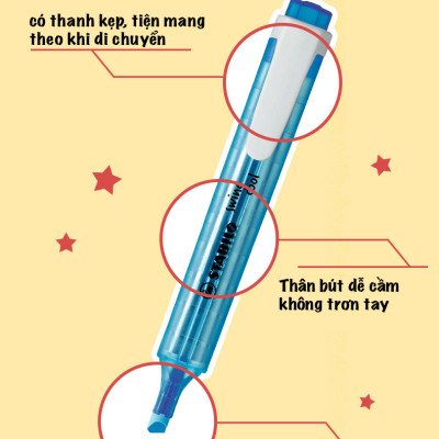 Bút dạ quang STABILO swing cool 275 - Tím phấn (155)