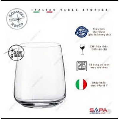 Bộ 6 ly uống thủy tinh Aurum 370ml -  Bormioli Rocco - Italy