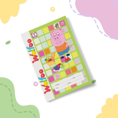 Combo 5 Cuốn Vở 48 Trang 4 Ô Ly WOLFOO